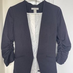 H&M Navy Micro-Dot Blazer - Size 2
